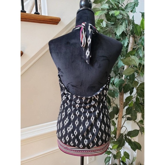 White House Black Market Women's Polyester Halter Neck Sleeveless Blouse Size M - Picture 6 of 10